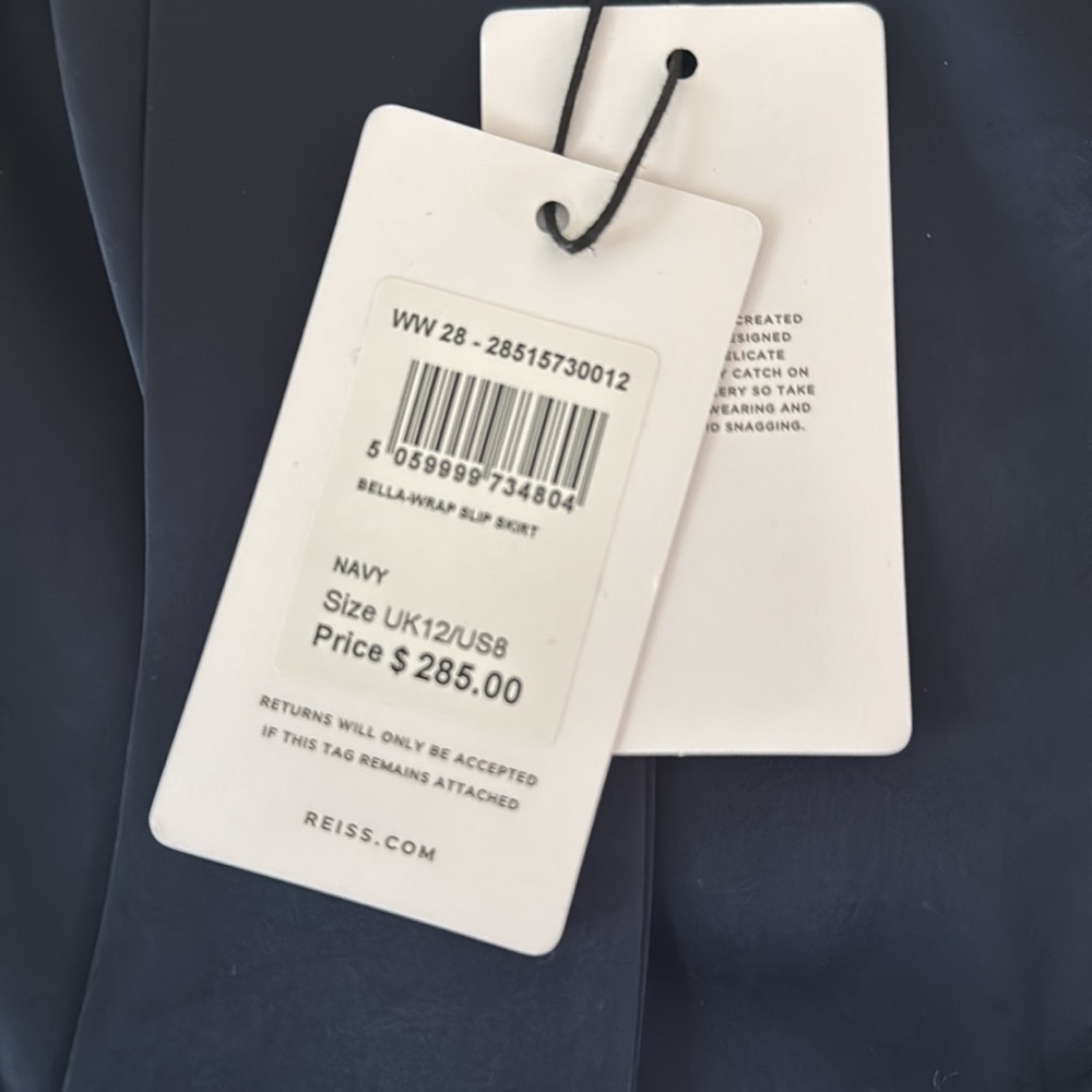 Reiss Deep Navy Side-Sash Pencil Skirt - Picture 3 of 8